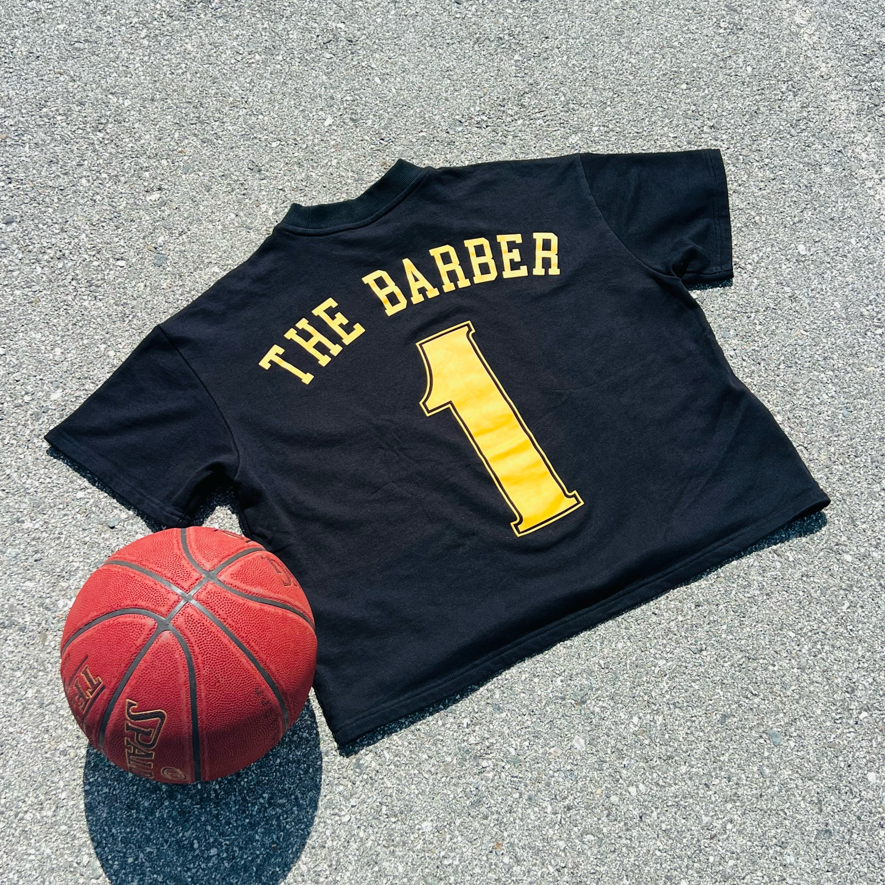 “JUSTICE THE BARBER” Varsity Oversized/Cropped Tee