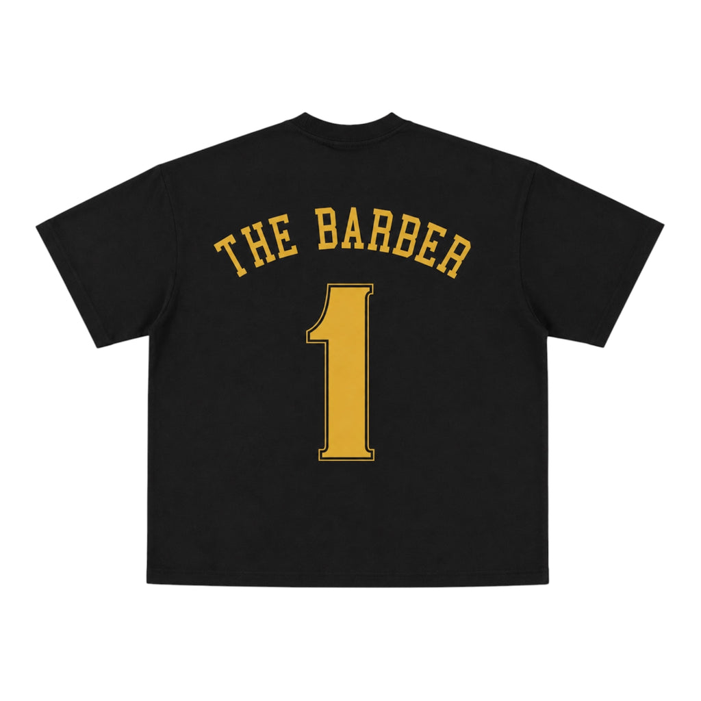 “JUSTICE THE BARBER” Varsity Tee