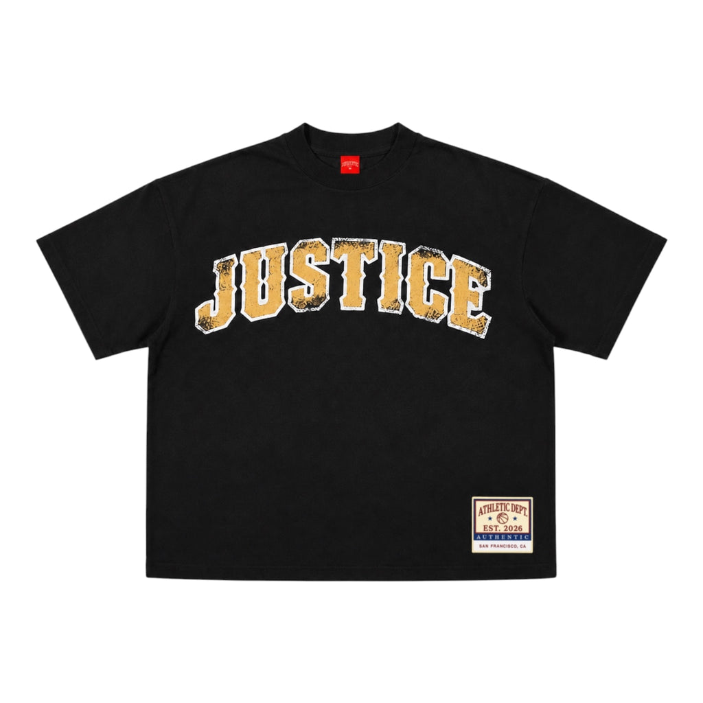 “JUSTICE THE BARBER” Varsity Tee